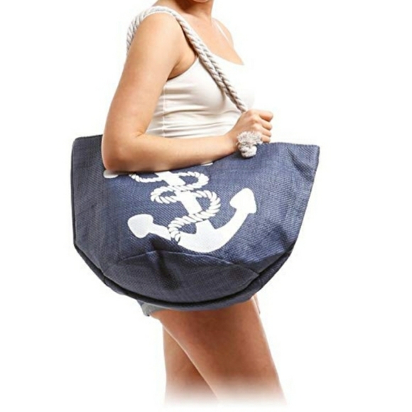 XL Anchor Tote/Beach Bag - Picture 2 of 11